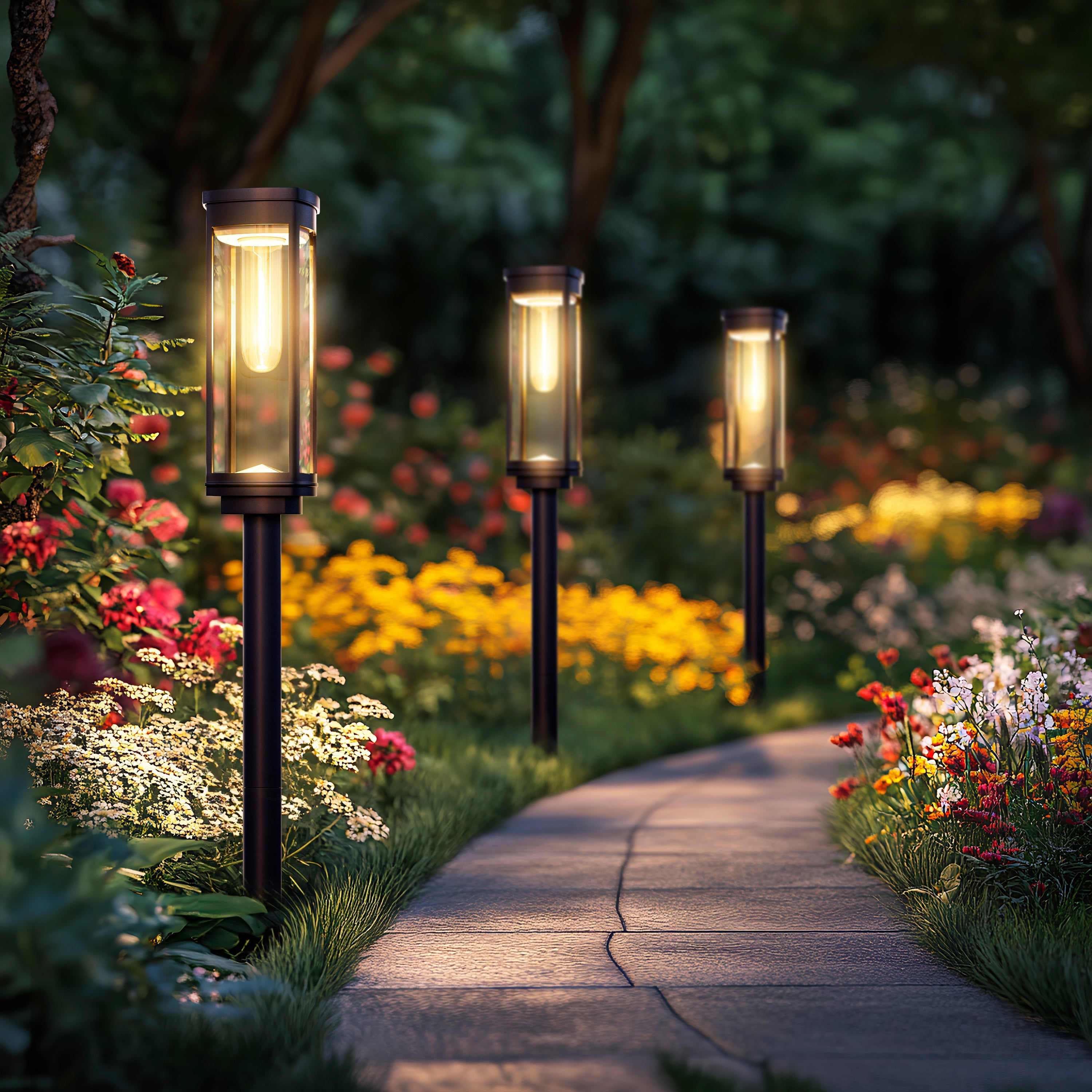 Solar Pathway Lights | Outdoor Garden Stake Lamps