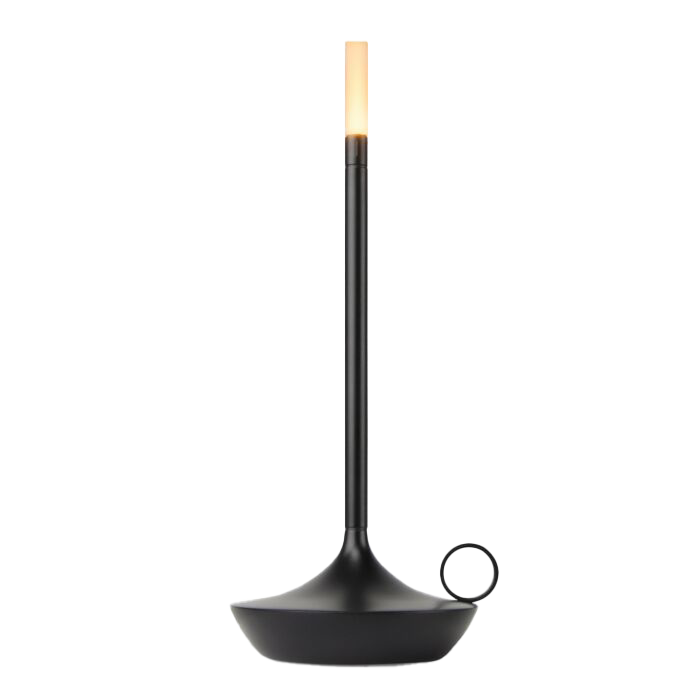 Wireless Scandinavian Candle Lamp | Dimmable LED, Brushed Aluminium