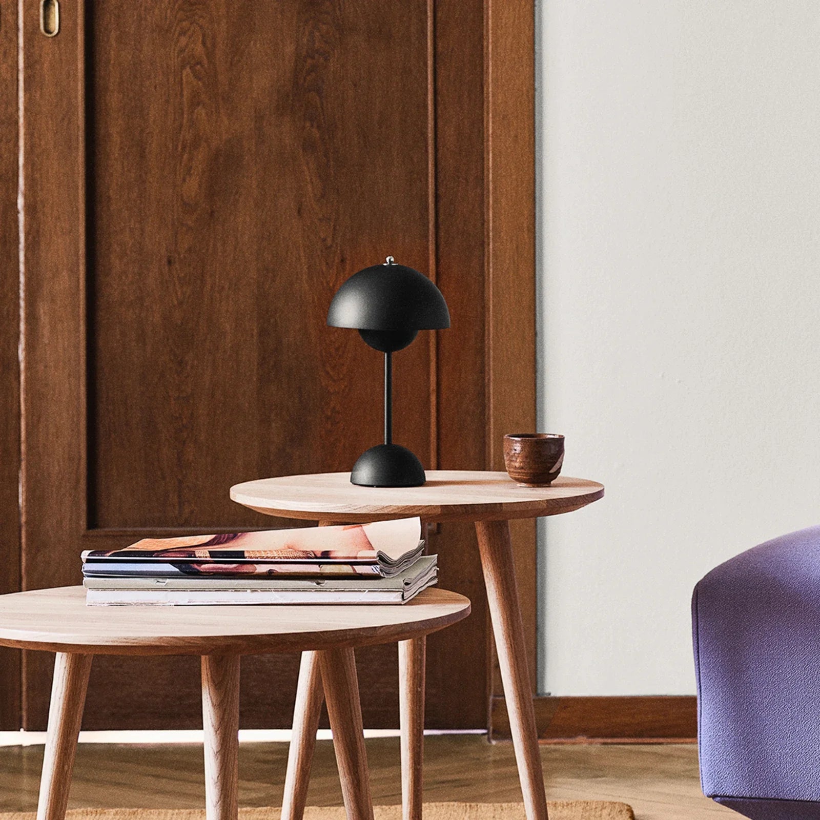 Scandinavian LED Table Lamp | Wireless, Dimmable Metal Design
