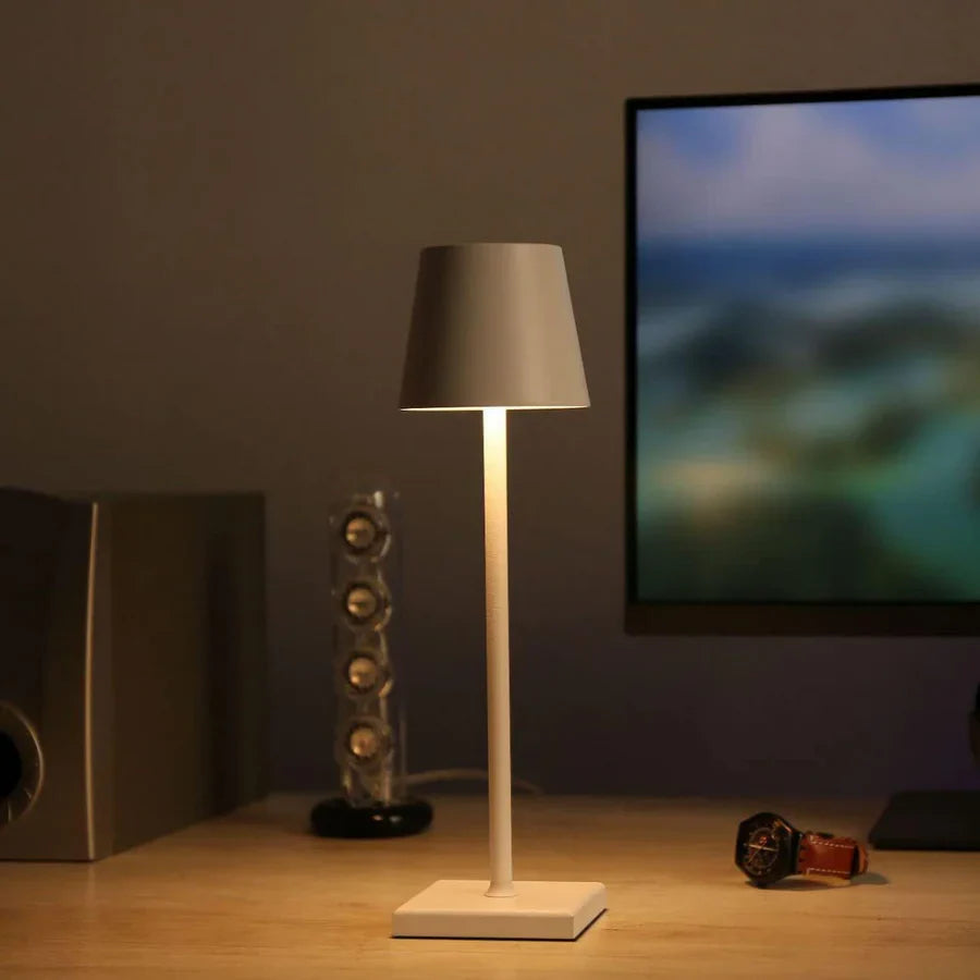 Wireless LED Table Lamp | Rechargeable, Dimmable, IP65 Aluminium