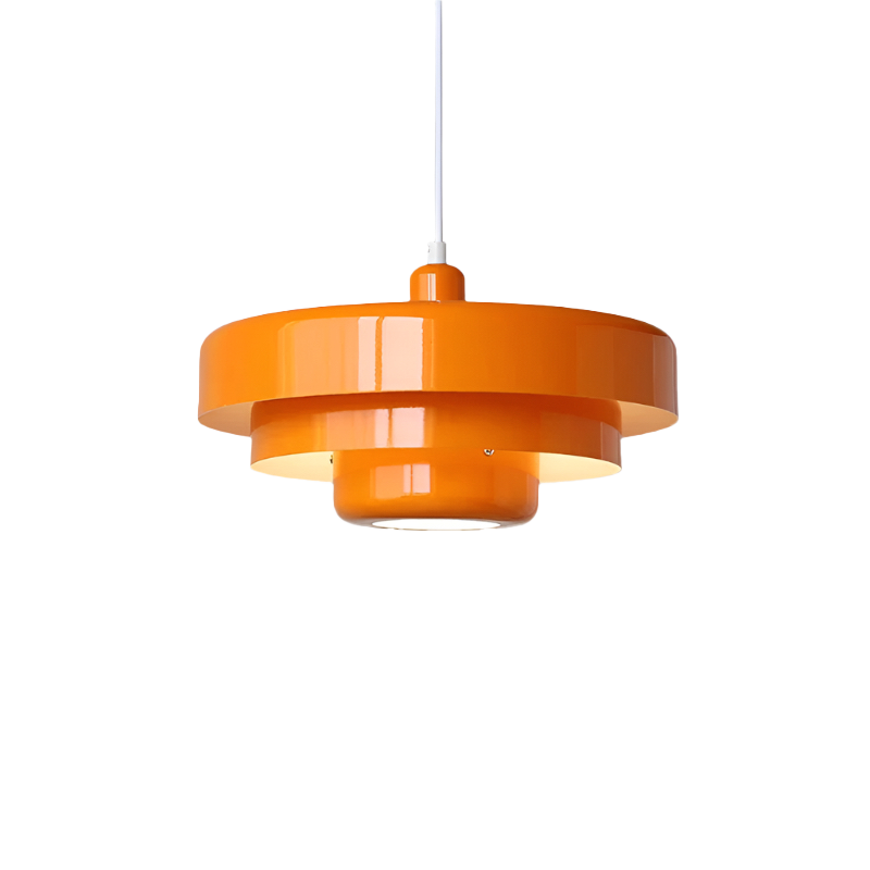 Round Scandinavian Ceiling Light | Metal, E27, Adjustable Pendant