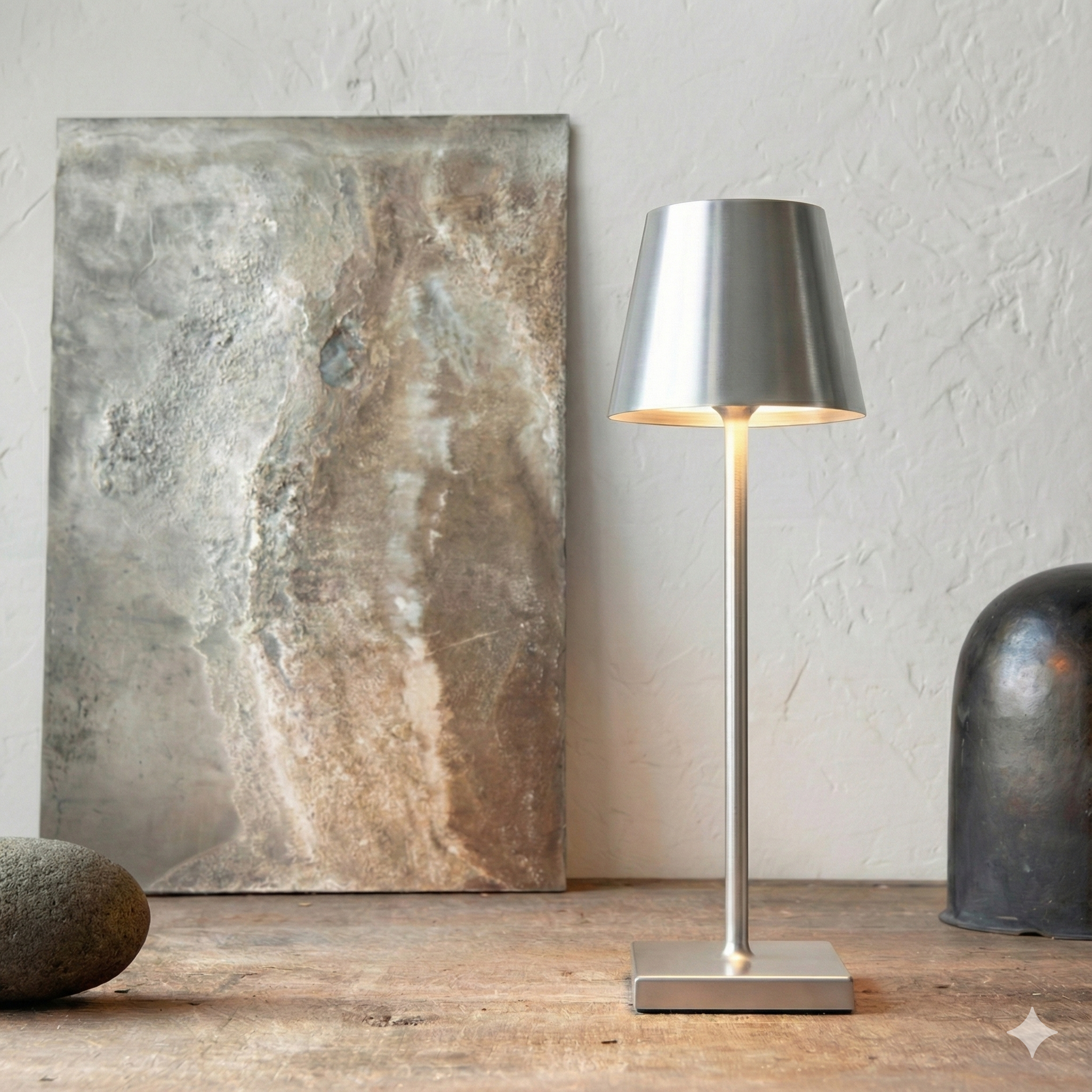 Wireless LED Table Lamp | Rechargeable, Dimmable, IP65 Aluminium
