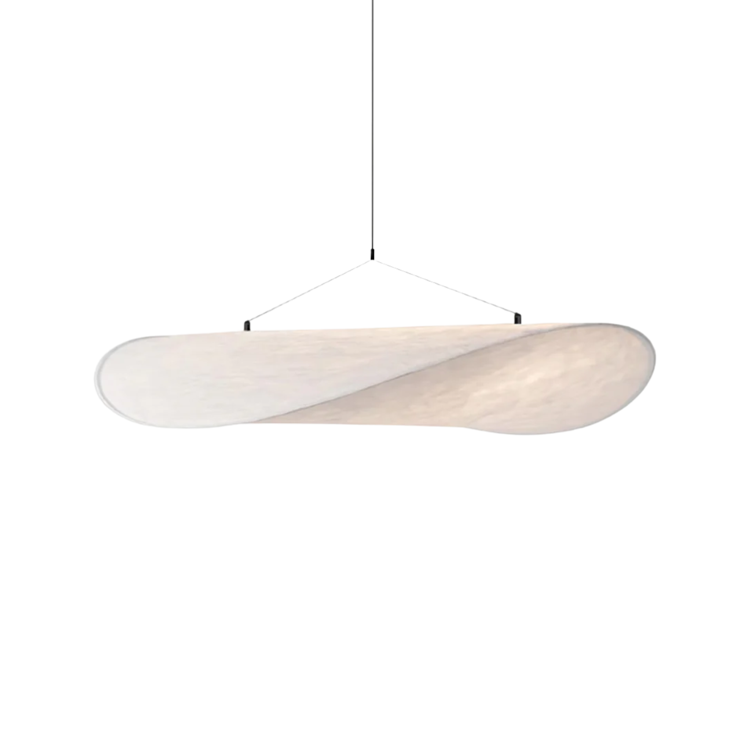 Japandi Silk Pendant Light | Round Ceiling Lamp, Adjustable Height